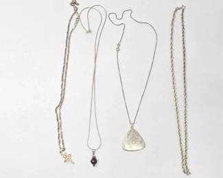 515 Sterling Silver Necklaces, 28.6g