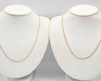 561 2 10k Gold Filled Chains, 6.2g