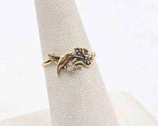 338 14k Gold with Diamond Ring, 1.5g