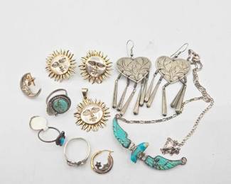 536 Sterling Silver Jewelry, 54.3g