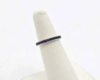 544 Sterling Silver and Sapphire Ring, 2.8g