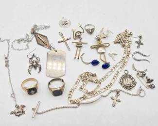 548 Sterling Silver Jewelry, 133.4g