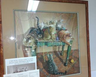 Artist: BRALDT BRALDS 'TABLE MANNERS'         DATE: 1998 
SIGNED W/COA 529/1950 30" X 30" 
CAN YOU FIND THE HIDDEN MOUSE?