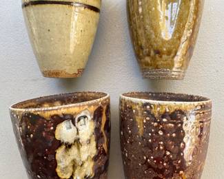 4 tumblers by a student of NC potter, Mark Hewitt