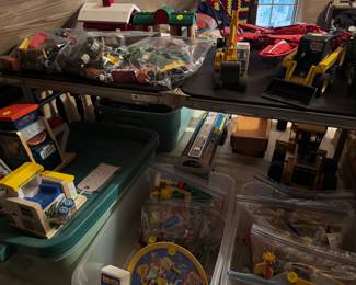 Trucks and cars and trains