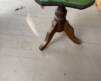 antique piano stool