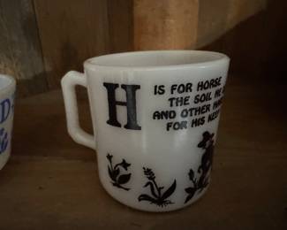 Fire King Alphabet mug