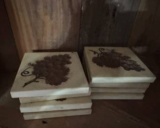 Stone wine coasters