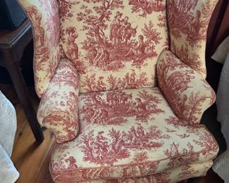 Wing chair...pet damage on the back upholstery