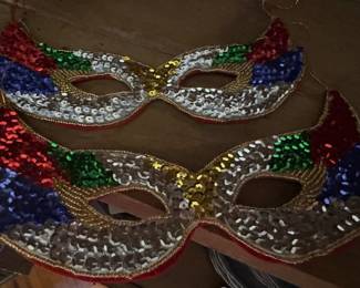 glitter mask ornaments 