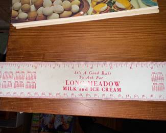 Vintage Long Meadow Dairy advertising ruler
