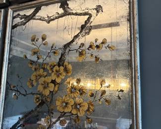 ARHAUS 9(19") PANEL CERISE MIRROR(Artists create stunning designs atop antiqued mirrors for a look that’s as layered as it is lovely. Each mirror is intricately painted by hand for a true work of art to enhance any space. Features a hand-painted, antique silver finish and antiqued glass.)