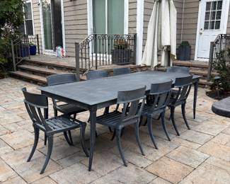 RESTORATION HARDWARE TABLE WITH 8 CHAIRS