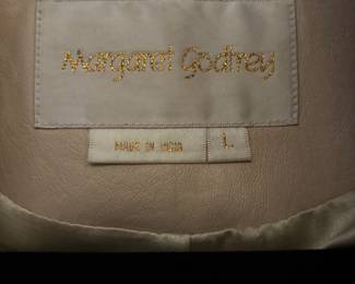 MARGARET GODFREY BEIGE LEATHER JACKET