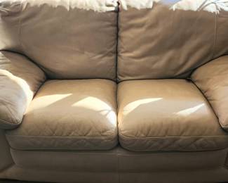 Natuzzi Leather Loveseat 