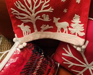 Christmas accents in red