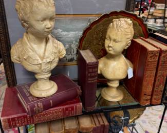 Vintage chalk ware busts