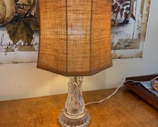 Cut Crystal table Lamp with shade 