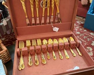 beautiful silverware set