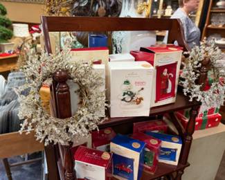 collectible ornaments in boxes