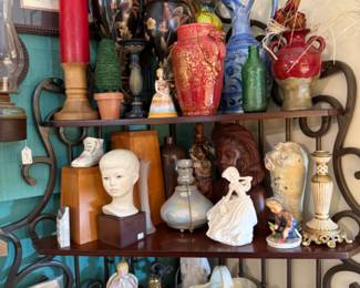 vintage vases, figurines, candlesticks