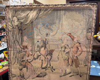 Vintage Victorian hanging Tapestry made in France 