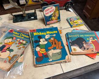 Mickey mouse books and 45s
