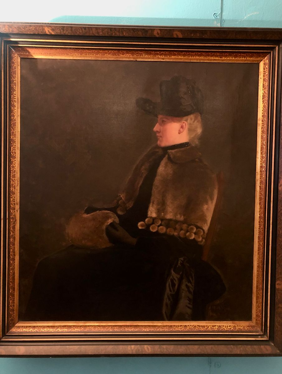 Archibald McNeal Willard oil portrait of a well to do lady. 
Willard was the painter of the iconic “Spirit of 76”, one of the most famous paintings of the 19th century. He was from Wellington Ohio, just miles from Cleveland. This is a fresh to the market find by this celebrated & important local American Artist! 