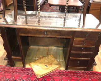 Back of French carved chest/desk