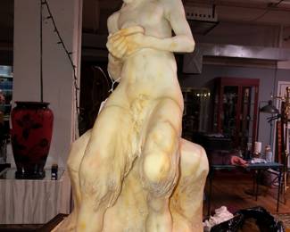Marble statue of a fawn