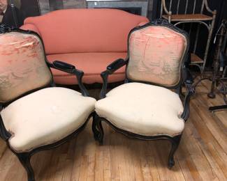Pair of Antique arm chairs need reupholstery