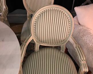 Set of 6 white French chairs