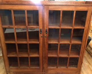 Find large reproduction, mission, oak bookcase