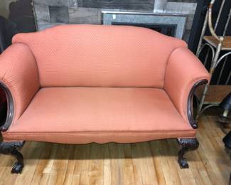 Antique Ball & claw love seat
