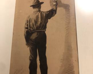 Archibald McNeal Willard drawing,
Willard was the painter of the iconic “Spirit of 76”, one of the most famous paintings of the 19th century. He was from Wellington Ohio, just miles from Cleveland. This is a fresh to the market find by this celebrated & important local American Artist!