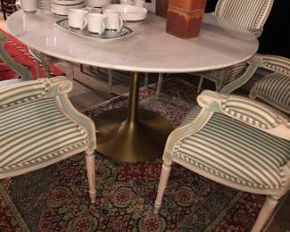 Crate & Barrel marble top table