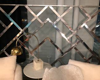 Chrome king bed frame 