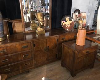 Heritage Campaign bedroom suite with king headboard 