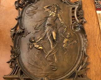 Large Art Nouveau plaque