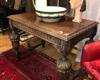 Antique oak table needing TLC
