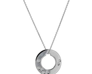 "This exquisite Dinh Van Cible necklace showcases a stunning combination of luxury and elegance. Crafted from 18k white gold, it features a gracefully designed circular pendant studded with brilliant diamonds. The modern aesthetic and fine chain make it an ideal accessory for both everyday wear and special occasions. With a total weight of 6.9 grams and a diamond weight of 0.1 carats, this necklace exemplifies timeless beauty and sophistication. A must-have piece for any jewelry collection.

Victorins Auctions will coordinate all domestic and international shipping. Please allow approximately 10–15 business days for processing. Certain items may require additional handling time depending on their location, origin, or special packaging requirements. By registering for or placing a bid in a Victorins auction, you confirm that you have reviewed, understood, and agreed to our Shipping, Payment, and Auction Policies."
