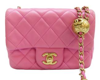"This exquisite Chanel Matelasse Coco 17 handbag features elegant pink lambskin and stunning gold hardware. The classic quilted design, complemented by a distinctive chain strap, offers both style and functionality. With a compact size of 16cm x 10cm x 6.5cm, this pre-owned shoulder bag is perfect for carrying essentials. Inside, you'll find a zip pocket and an open pocket for organization. This Chanel bag combines luxury and practicality, making it a must-have accessory for any fashion enthusiast.

Victorins Auctions will coordinate all domestic and international shipping. Please allow approximately 10–15 business days for processing. Certain items may require additional handling time depending on their location, origin, or special packaging requirements. By registering for or placing a bid in a Victorins auction, you confirm that you have reviewed, understood, and agreed to our Shipping, Payment, and Auction Policies."
