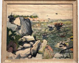 Manya Berg Brown (1962) Original Oil Painting Landscape "Brown Rocks" Signed & Framed
Lot #: 29