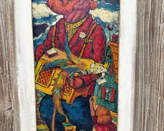 Maurice Kish (Russian B1895) Original Oil Painting In Rustic Wooden Frame
Lot #: 7