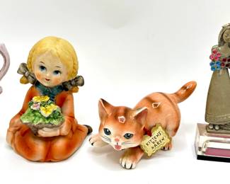 5 Small Vintage Figurines Including Japanese Cat Salt Shaker, Italian Bride & Groom & More
Lot #: 93