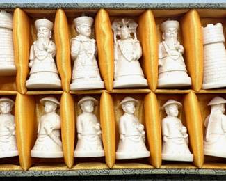 New In Box Vintage Portable Chinese Chess Set In Silk Lined Box
Lot #: 10