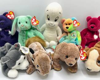 8 Ty Beanie Babies With Tags & Casper The Friendly Ghost Plushie Stuffed Animals
Lot #: 135