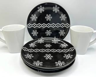 Set 4 Colorwave By Noritake Snowflake Plates & 2 New Coffee Mugs By Threshold
Lot #: 115