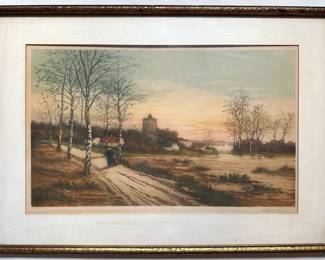 Vintage Lithograph Print Landscape, Signed& Numbered In Gilded Frame
Lot #: 32