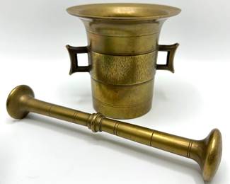 Vintage Solid Brass Mortar & Pestle
Lot #: 37